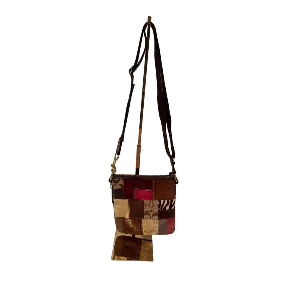 Coach vintage patchwork crossbody bag with animal prints